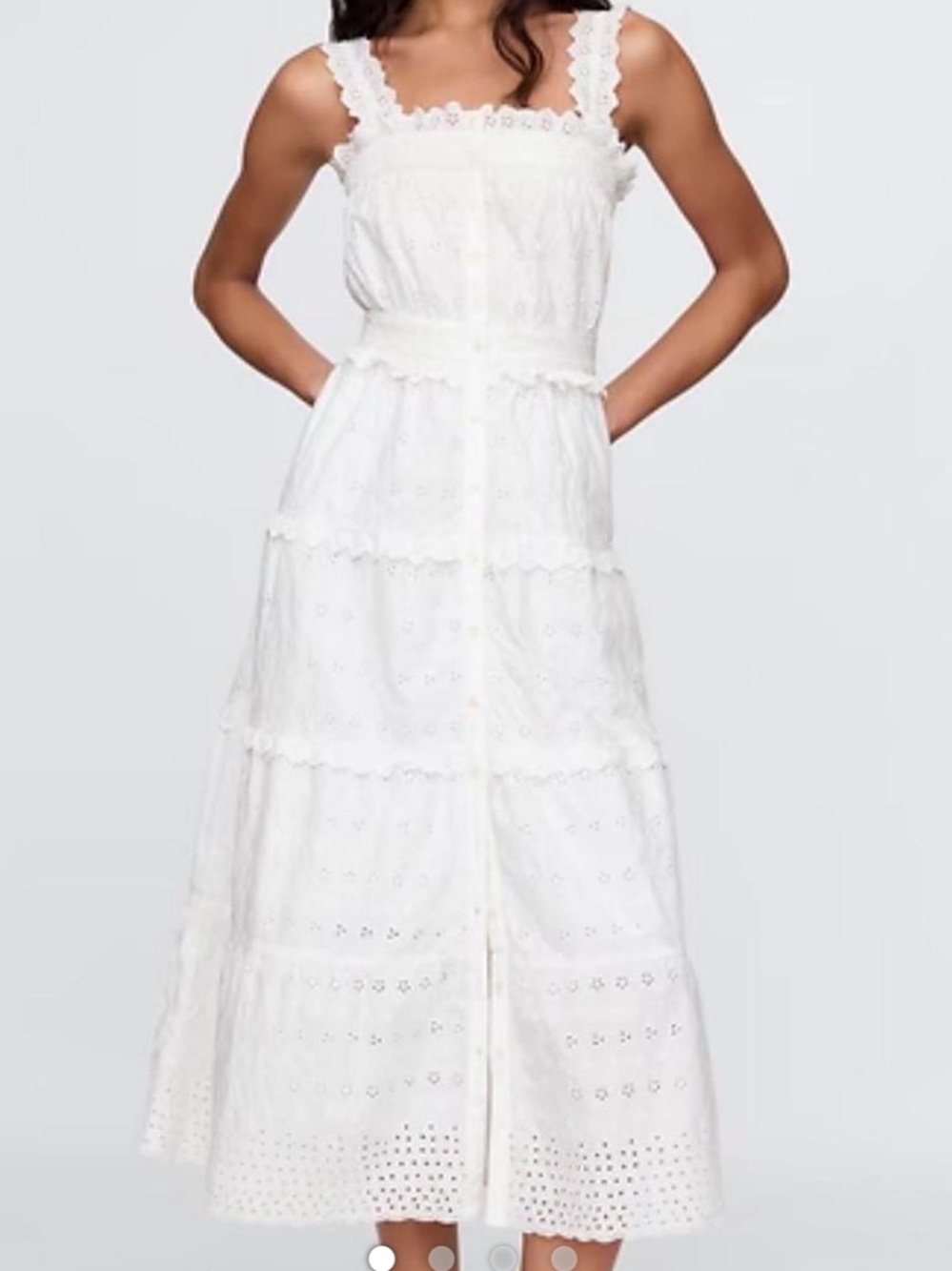 GAP x DOEN White Eyelet Button Blouse